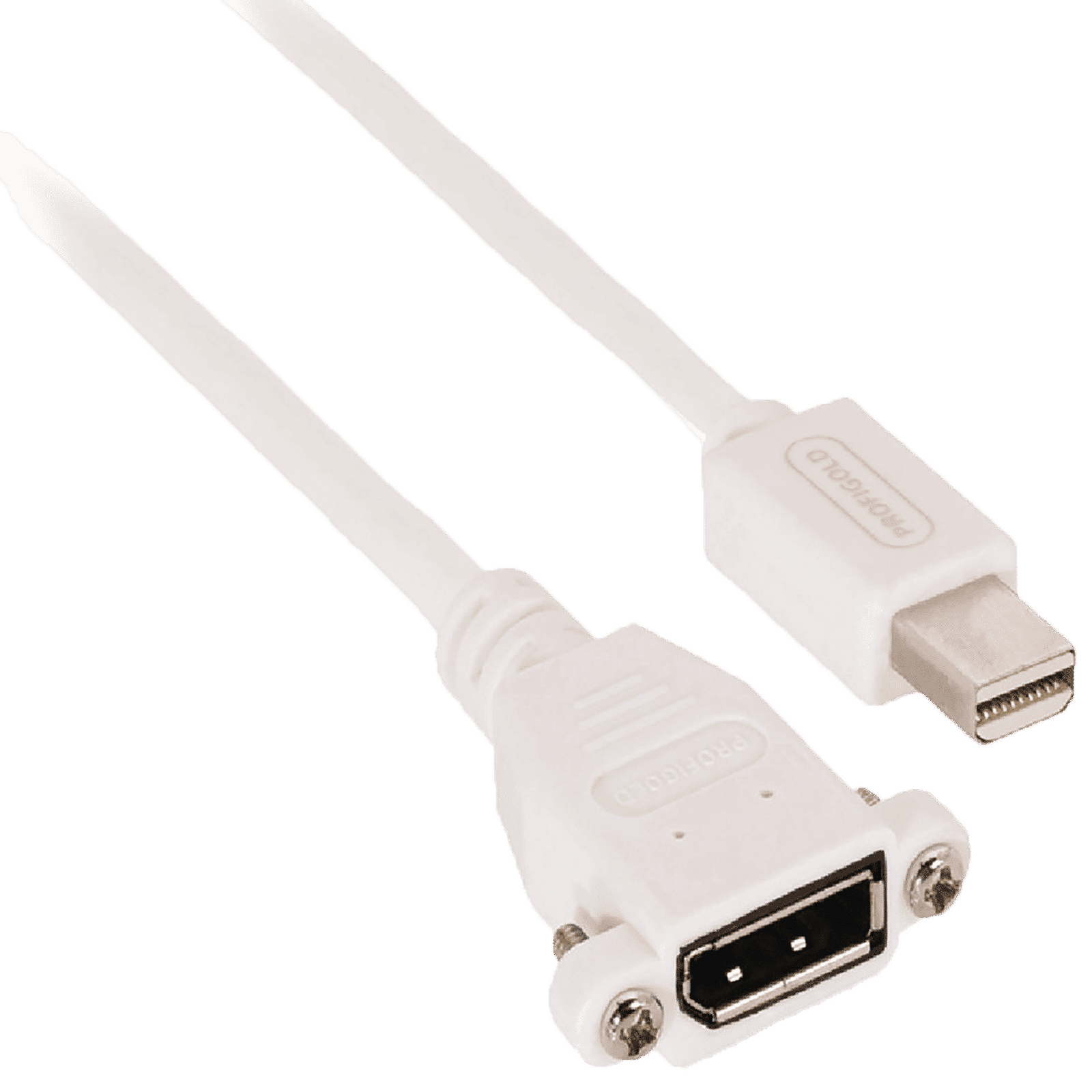 PROFIGOLD Mini DisplayPort to Display Port 0.65 Feet (0.15M) Cable (Oxygen Free Copper, White)_3