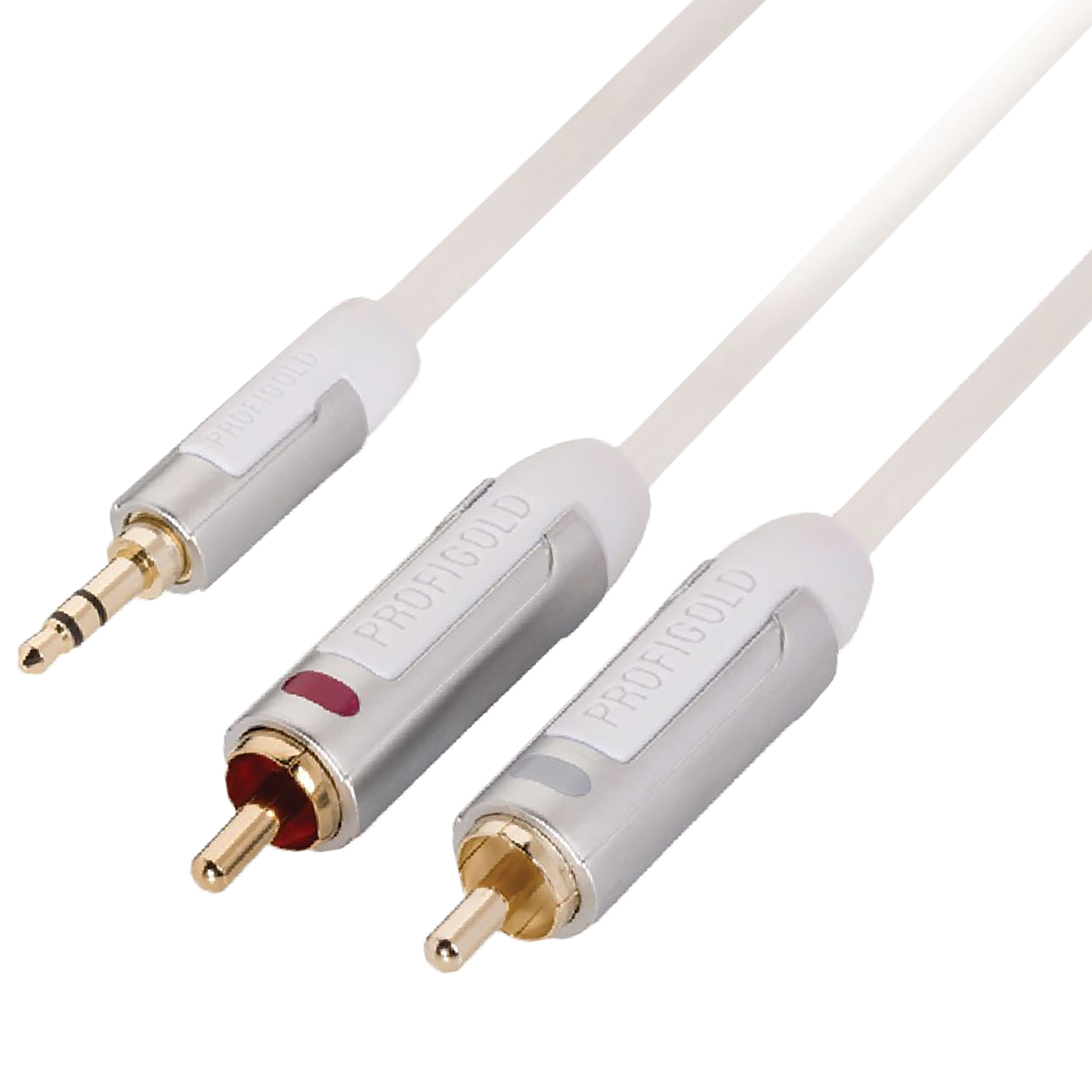 PROFIGOLD PROM3402 PVC 2 Meter 3.5mm Stereo to RCA Audio Cable (Oxygen Free Copper , White)_6