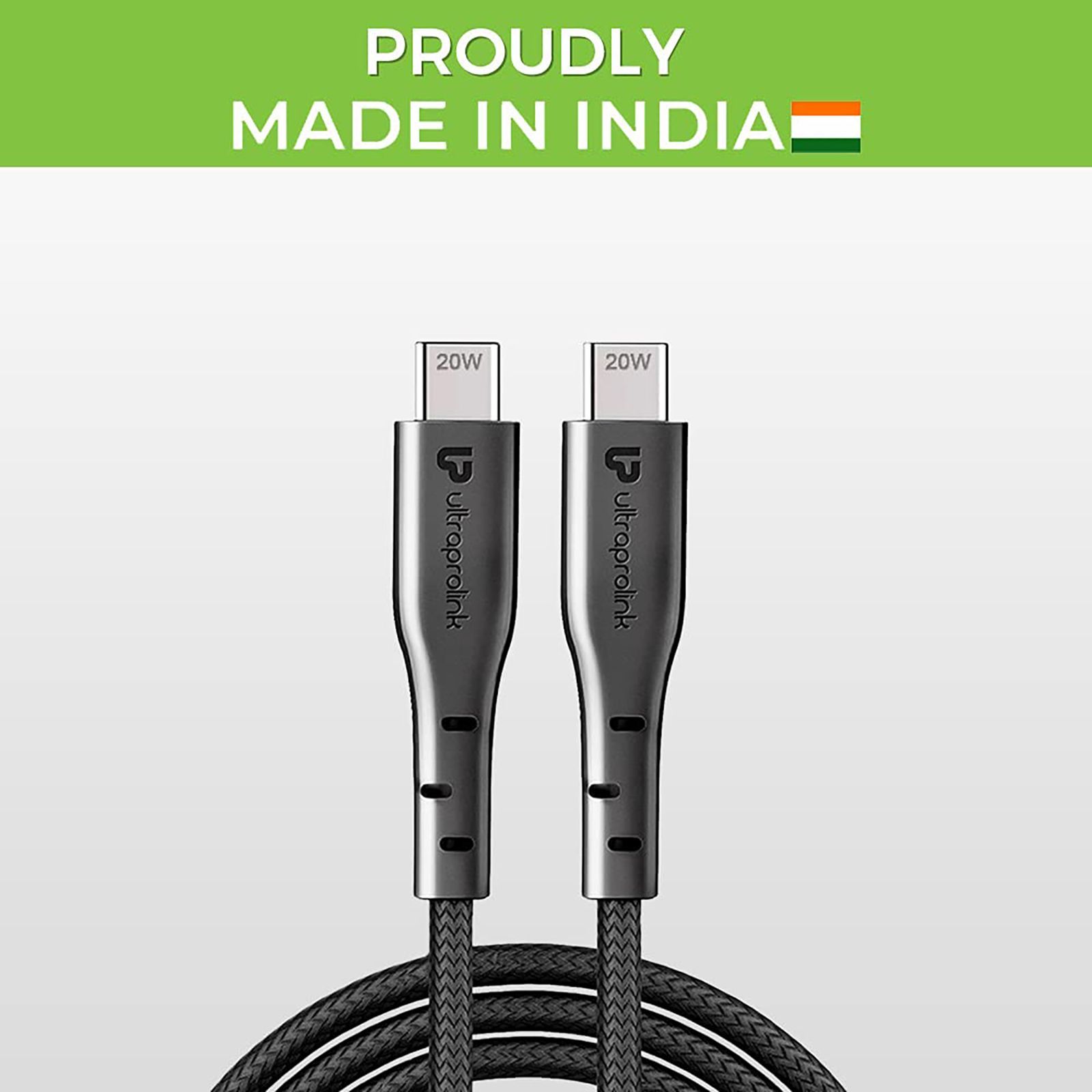 ultraprolink VoLo PD20 Type C to Type C 3.2 Feet (1M) Cable (480 Mbps High Speed Data Transfer, Black)_6