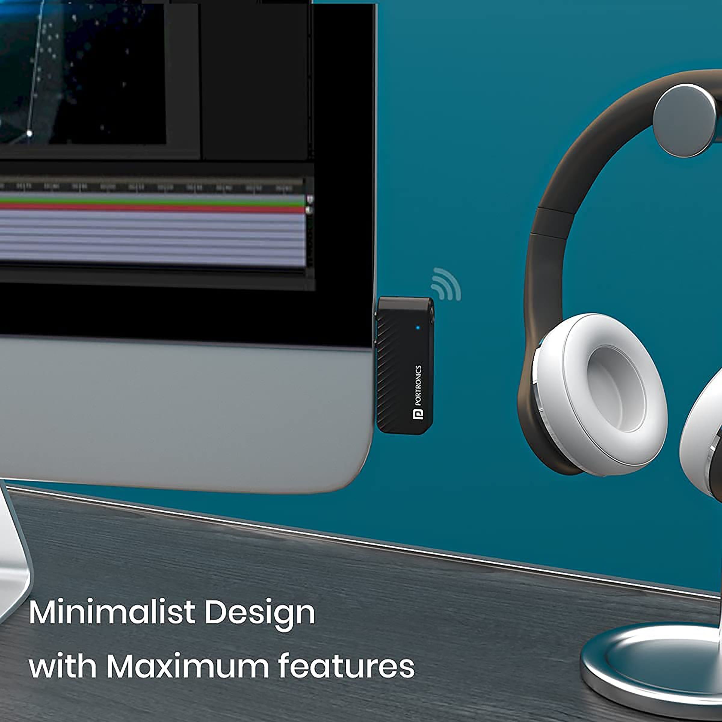 PORTRONICS Auto 16 Digital Audio Connector (Bluetooth 5.1, POR-1316, Black) PORTRONICS Auto 16 Digital Audio Connector (Bluetooth 5.1, POR-1316, Black)_2