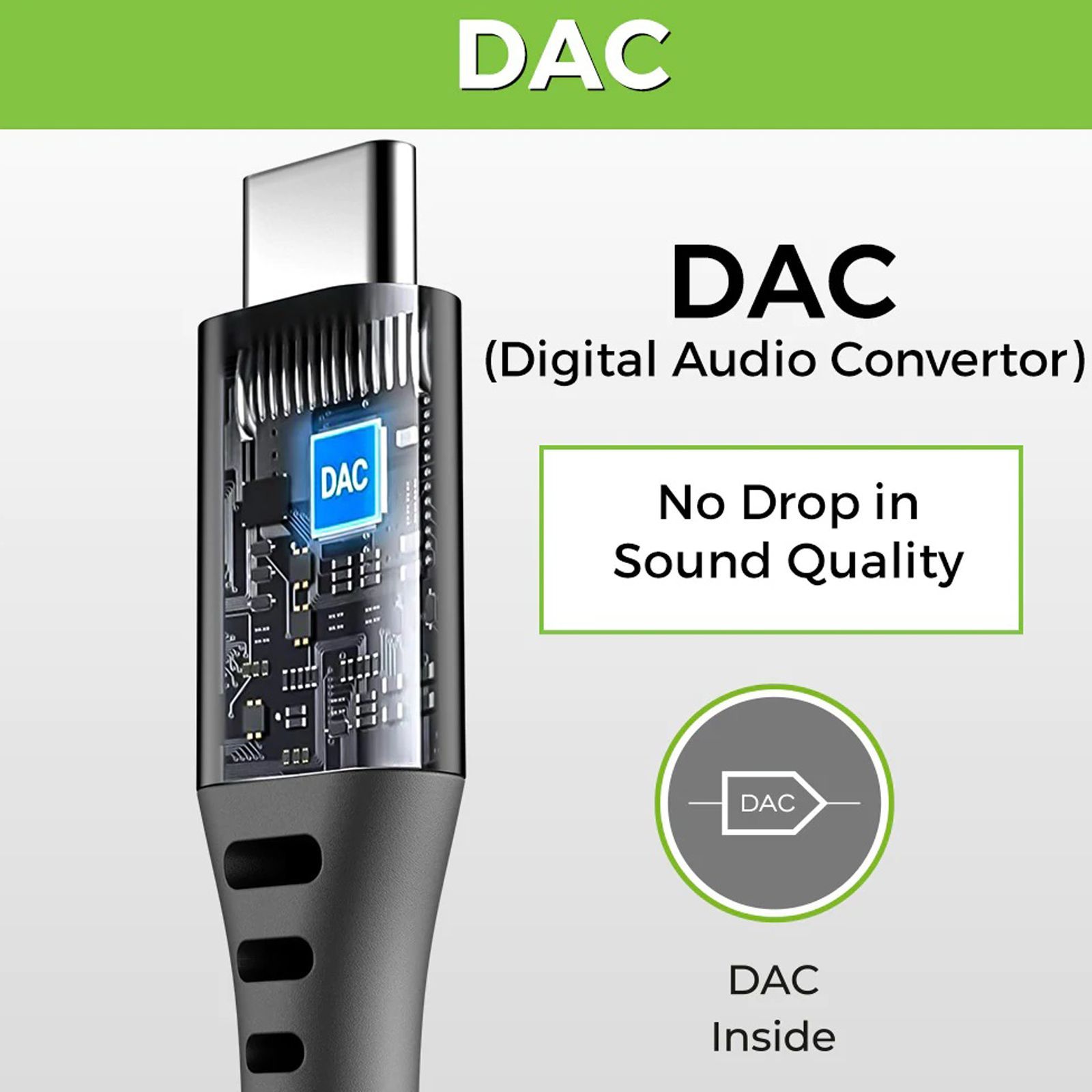 ultraprolink Audio Link Type C to 3.5mm Aux 0.39 Feet (0.12M) Adapter (High Definition Sound, Black)_4