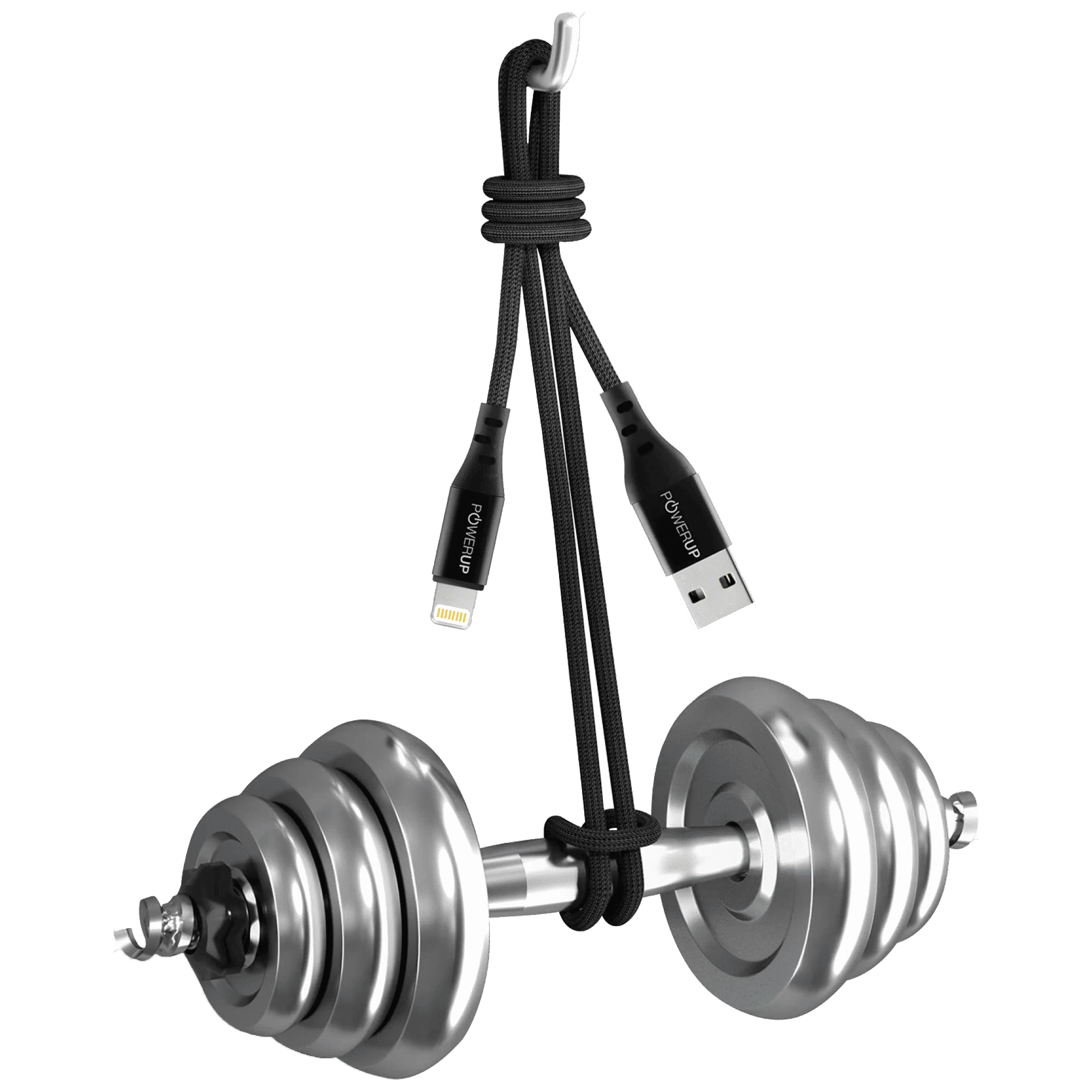 POWERUP Type A to Lightning 4.92 Feet (1.5M) Cable (Fast Charge and Data Sync, Black)_4