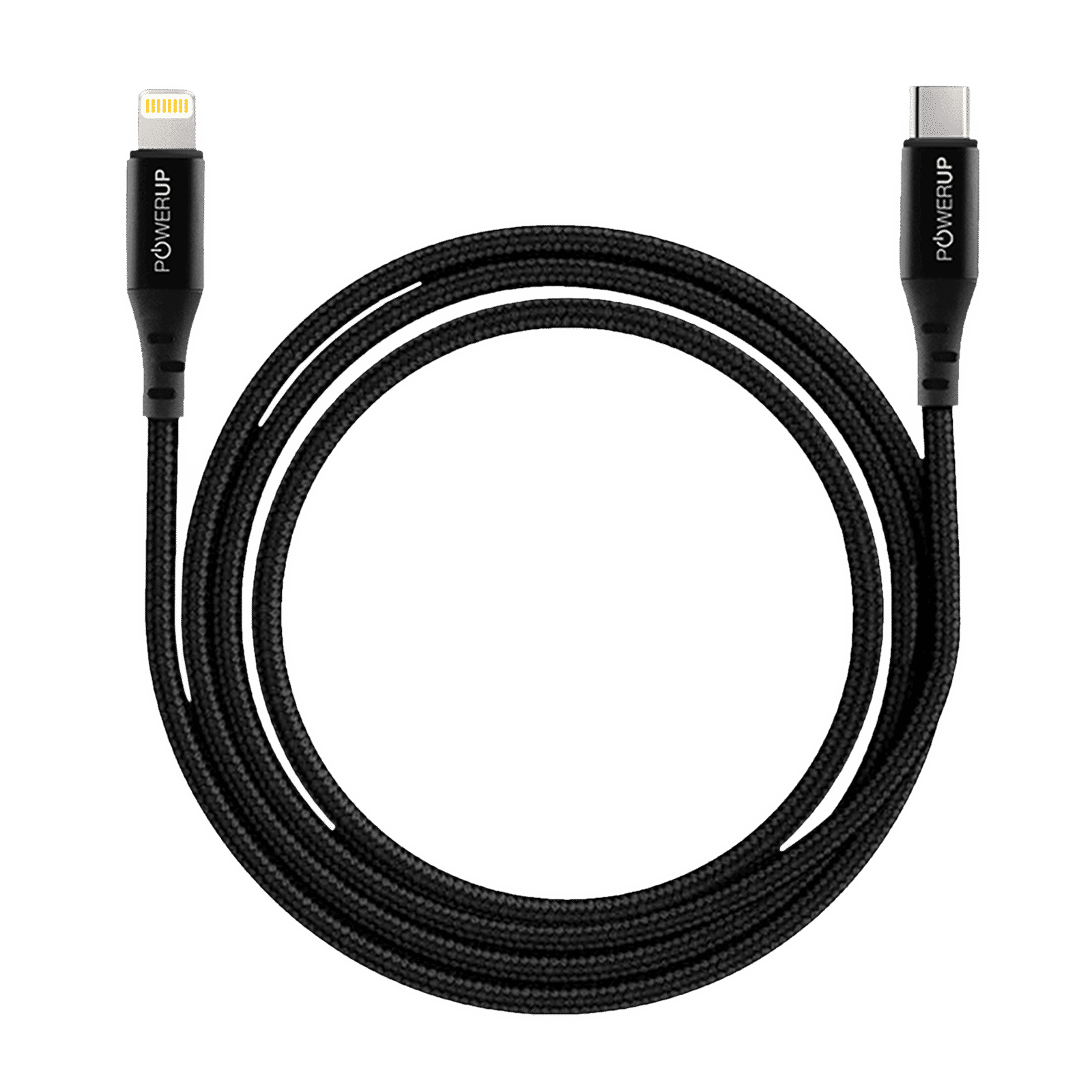 POWERUP Type C to Lightning 4.92 Feet (1.5M) Cable (Fast Charge and Data Sync, Black) POWERUP Type C to Lightning 4.92 Feet (1.5M) Cable (Fast Charge and Data Sync, Black)_1