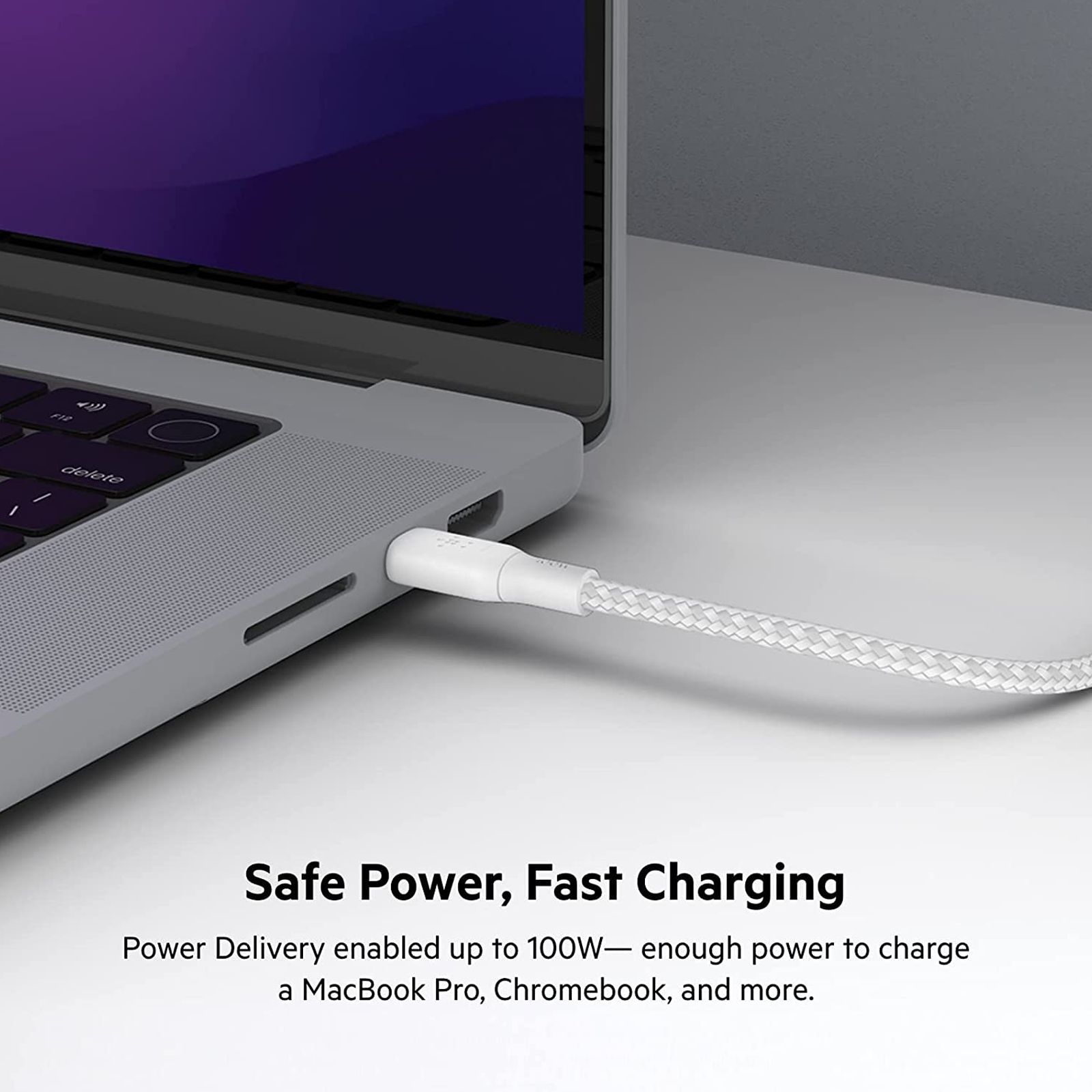 belkin Boost Charge Type C to Type C 6.6 Feet (2M) USB Cable (Fast Charging, White)_6