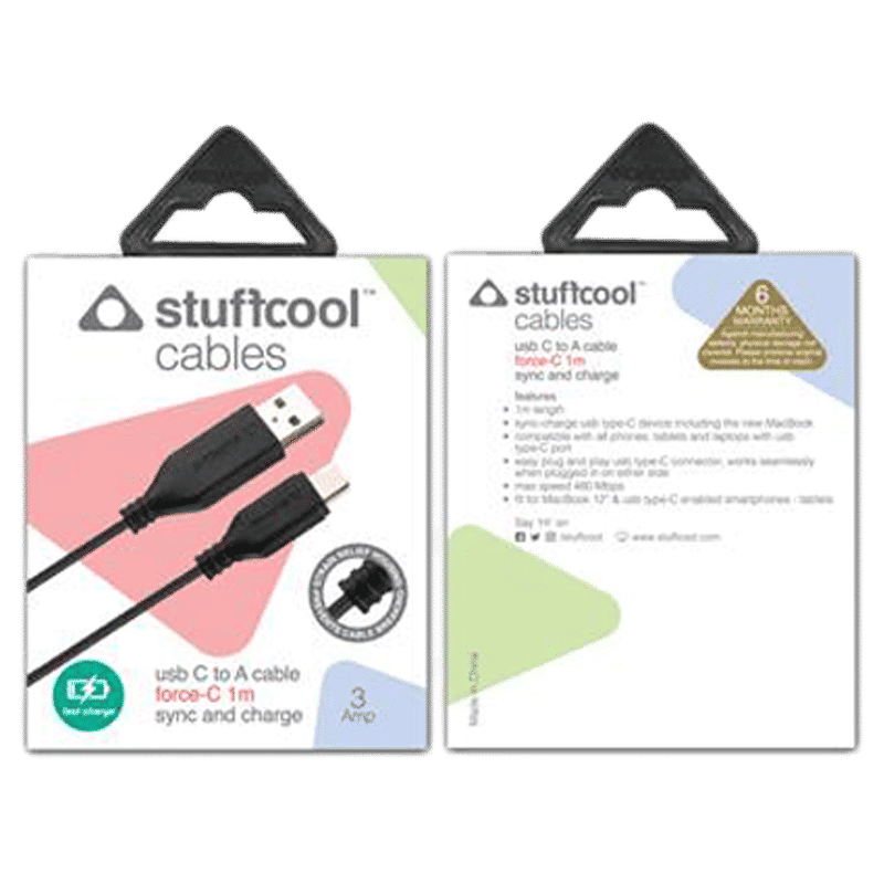 stuffcool Force 100 cm USB 2.0 (Type-A) to USB (Type-C) Sync and Charge Cable (FORCEC-BLK, Black) stuffcool Force 100 cm USB 2.0 (Type-A) to USB (Type-C) Sync and Charge Cable (FORCEC-BLK, Black)_8