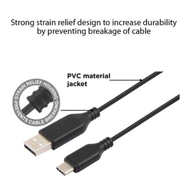 stuffcool Force 100 cm USB 2.0 (Type-A) to USB (Type-C) Sync and Charge Cable (FORCEC-BLK, Black) stuffcool Force 100 cm USB 2.0 (Type-A) to USB (Type-C) Sync and Charge Cable (FORCEC-BLK, Black)_4