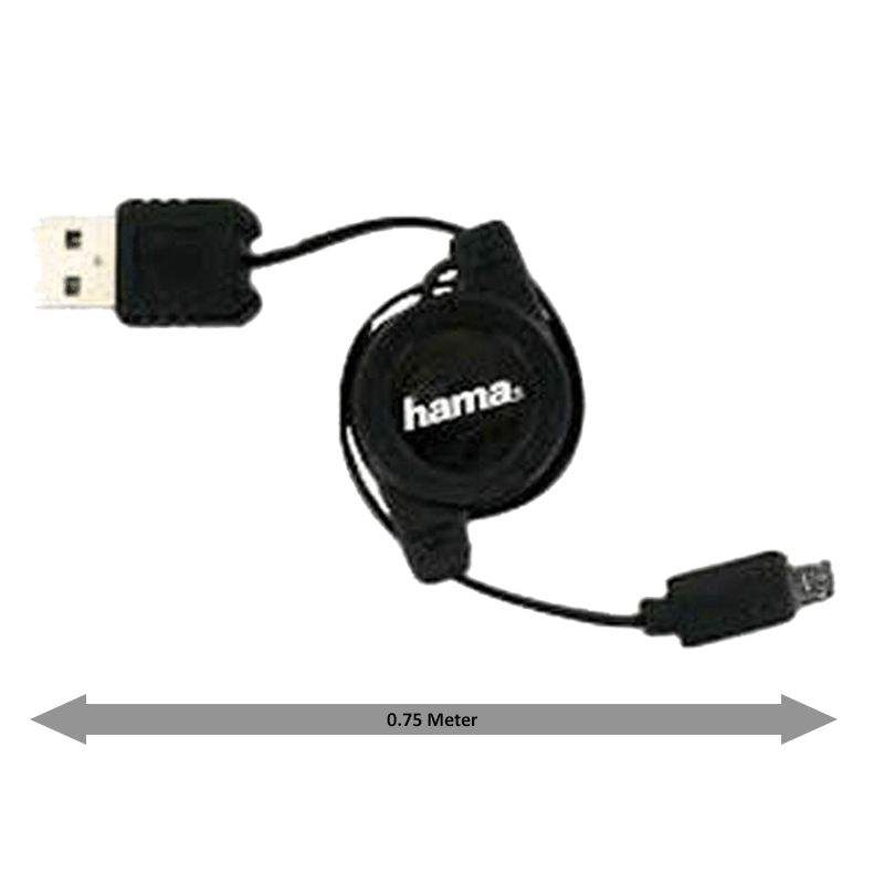 hama Type A to Micro USB 2.4 Feet (0.75M) Cable (Fast Data Transfer, Black) hama Type A to Micro USB 2.4 Feet (0.75M) Cable (Fast Data Transfer, Black)_2