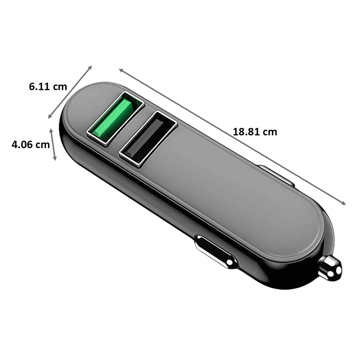 PORTRONICS Car Power Q 2.4 Amp Car Charging Adapter (POR 005, Black)_2