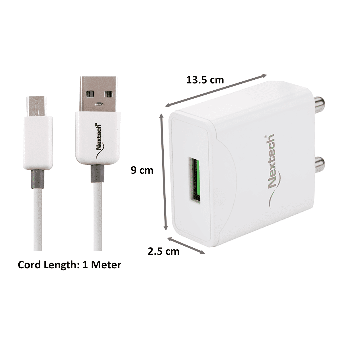 Nextech 18W Qualcomm 3.0 Wall Charger with Micro USB Cable_2