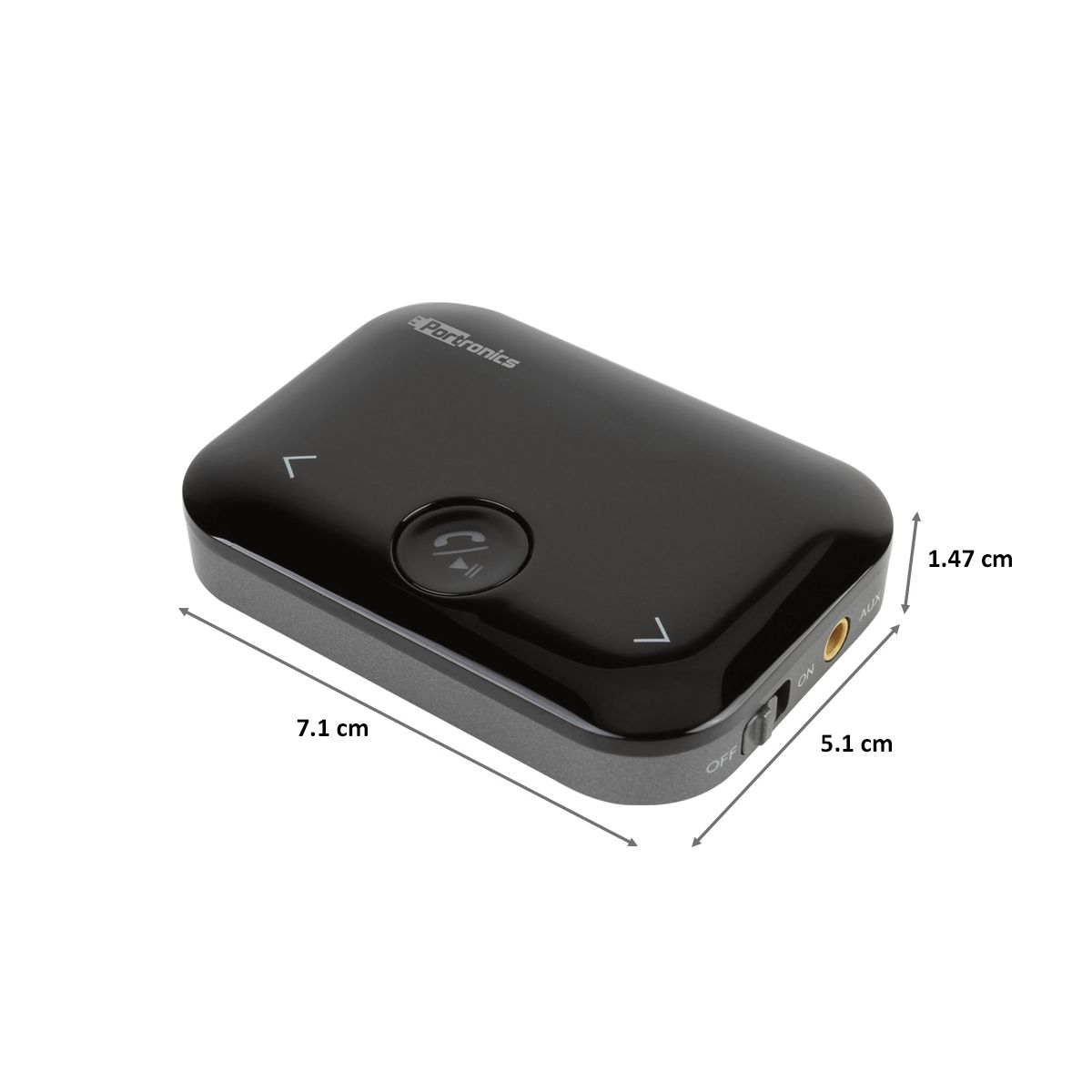 PORTRONICS Auto 14 Wireless 2-in-1 Audio Adaptor (One Button Control, POR-1153, Black)_2