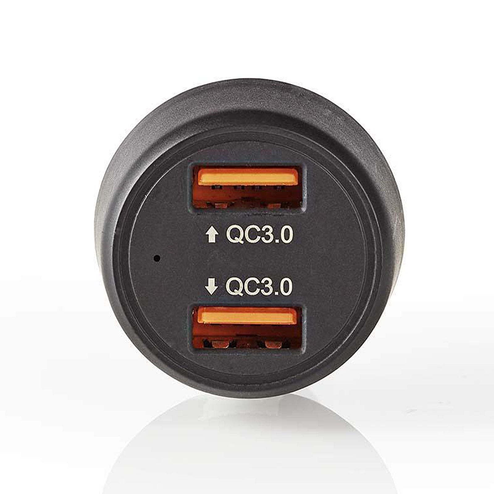 nedis 36 Watts/3 Amps 2 USB 3.0 Ports Car Charging Adapter (Fast Charging Capability, CCQC600ABK, Black)_3