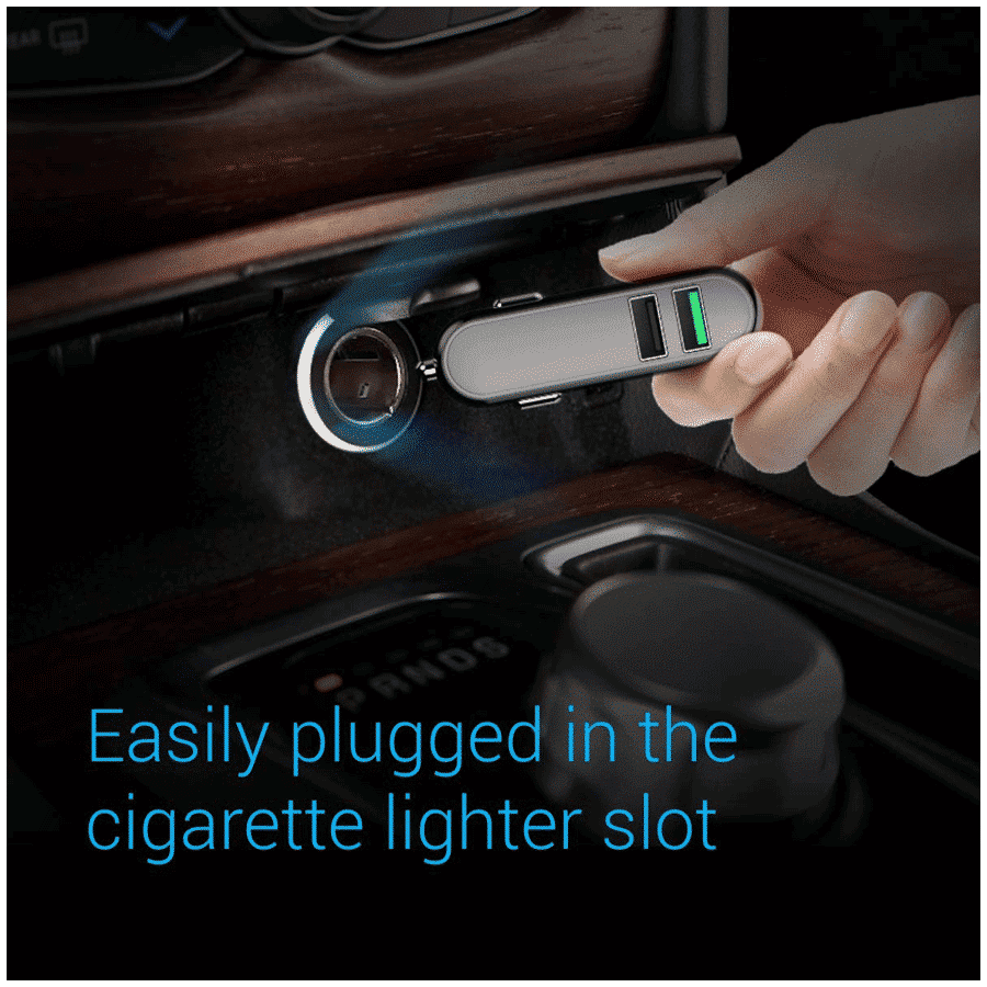 PORTRONICS Car Power Q 2.4 Amp Car Charging Adapter (POR 005, Black)_5