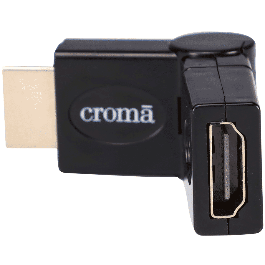 Croma XN4076 HDMI Type A to HDMI Type A Cable (360 Degree Rotation, Black)_3