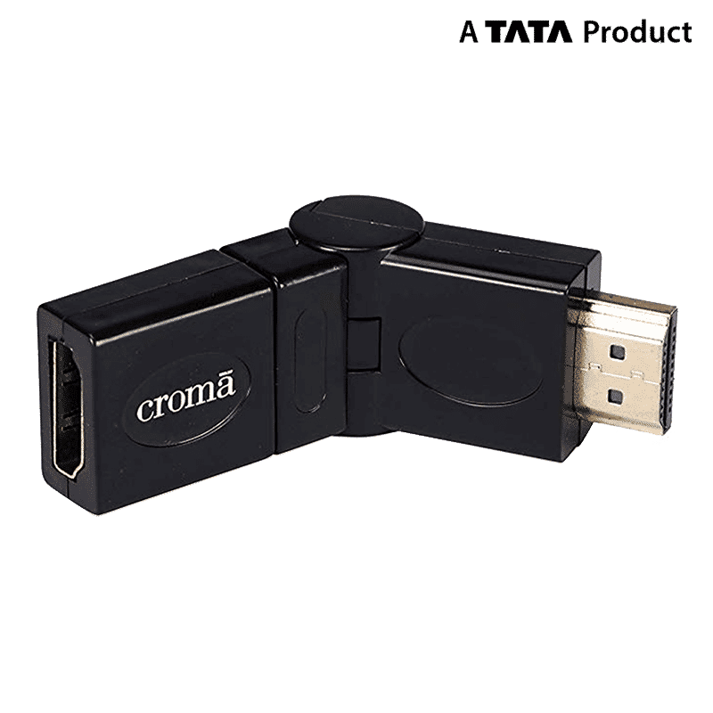 Croma XN4076 HDMI Type A to HDMI Type A Cable (360 Degree Rotation, Black)_2