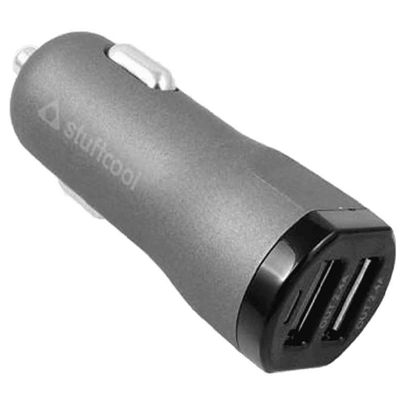 stuffcool Colt 2.4 Amp Dual USB Car Charging Adapter (COLTQC3-GRY/BLK, Grey)_3