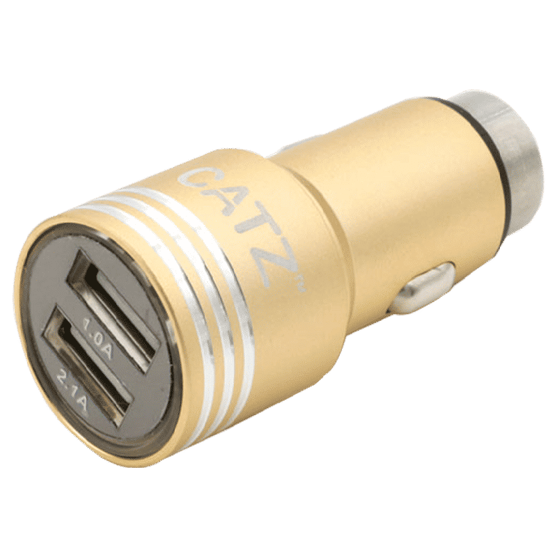 Brilyant 2 Ampere 2 USB Ports Car Charging Adapter (Compact Design, CZ-CC2-GD, Gold)_4