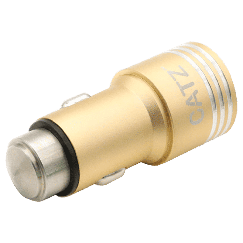 Brilyant 2 Ampere 2 USB Ports Car Charging Adapter (Compact Design, CZ-CC2-GD, Gold)_3