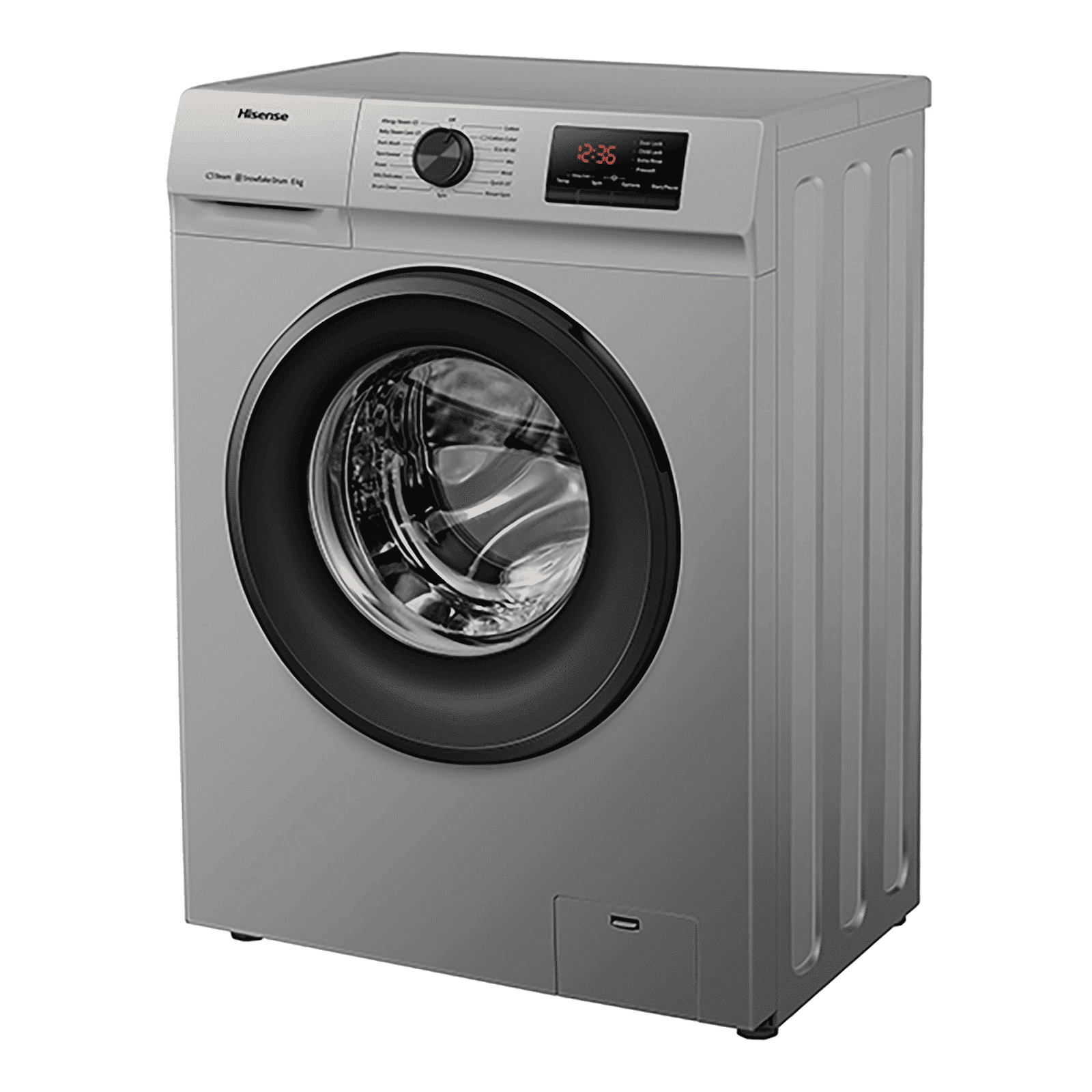 Hisense 6 kg Fully Automatic Front Load Washing Machine (Simple Life Series, WFVB6010MS, Built-in Heater, Silver)_3