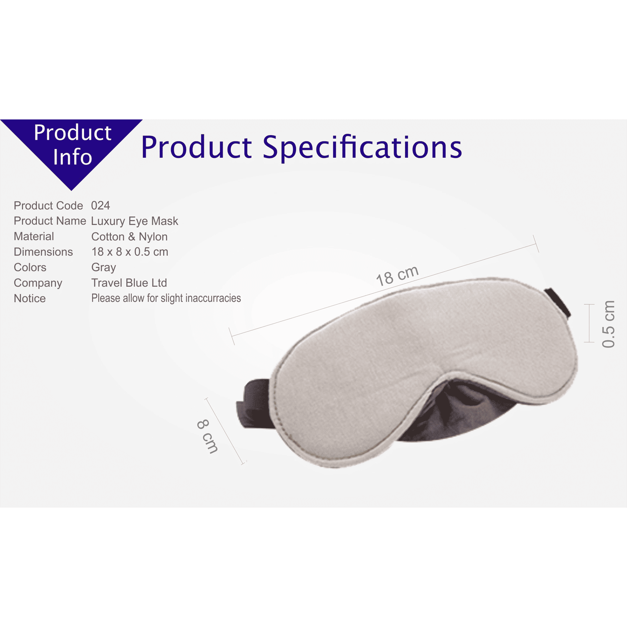 TRAVEL BLUE Luxury Eye Masks (453, Frost Grey)_2