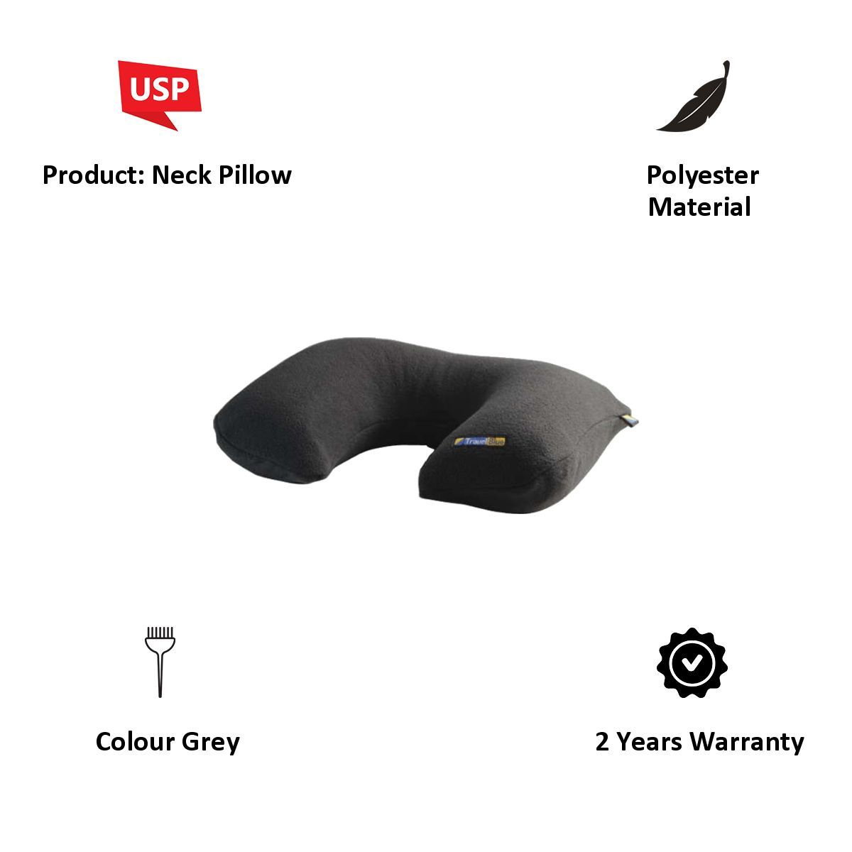 TRAVEL BLUE Comfi-Pillow (TB-221, Grey)_4