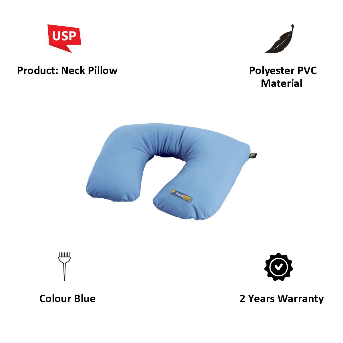 TRAVEL BLUE Ultimate Neck Pillow (TB-222, Blue)_6