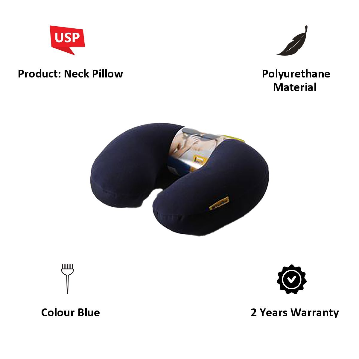 TRAVEL BLUE Micro Pearls Neck Pillow (TB-230G, Blue)_5