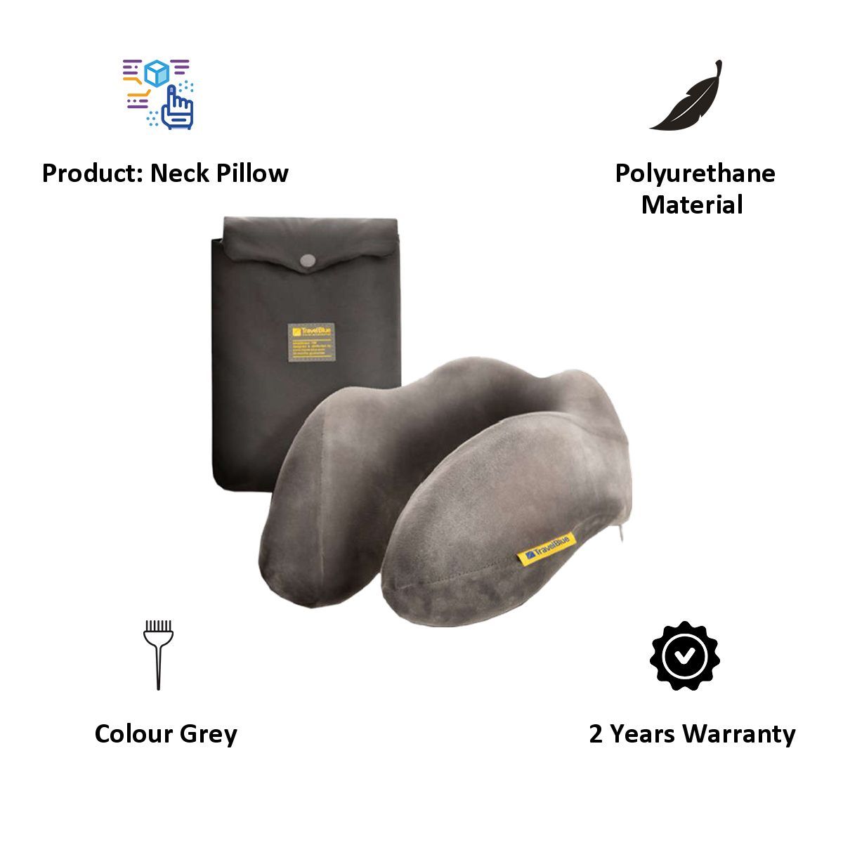 TRAVEL BLUE Tranquillity Neck Pillow (TB-211G, Grey)_5