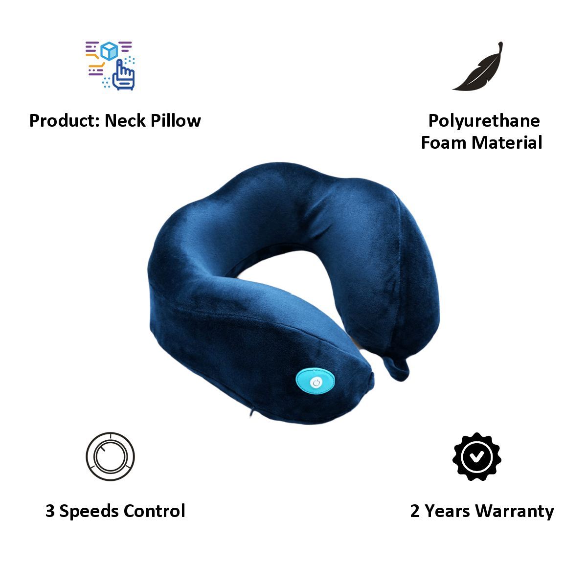 TRAVEL BLUE Massage Tranquility Pillow (TRAVEL BLUE 217, Blue)_5