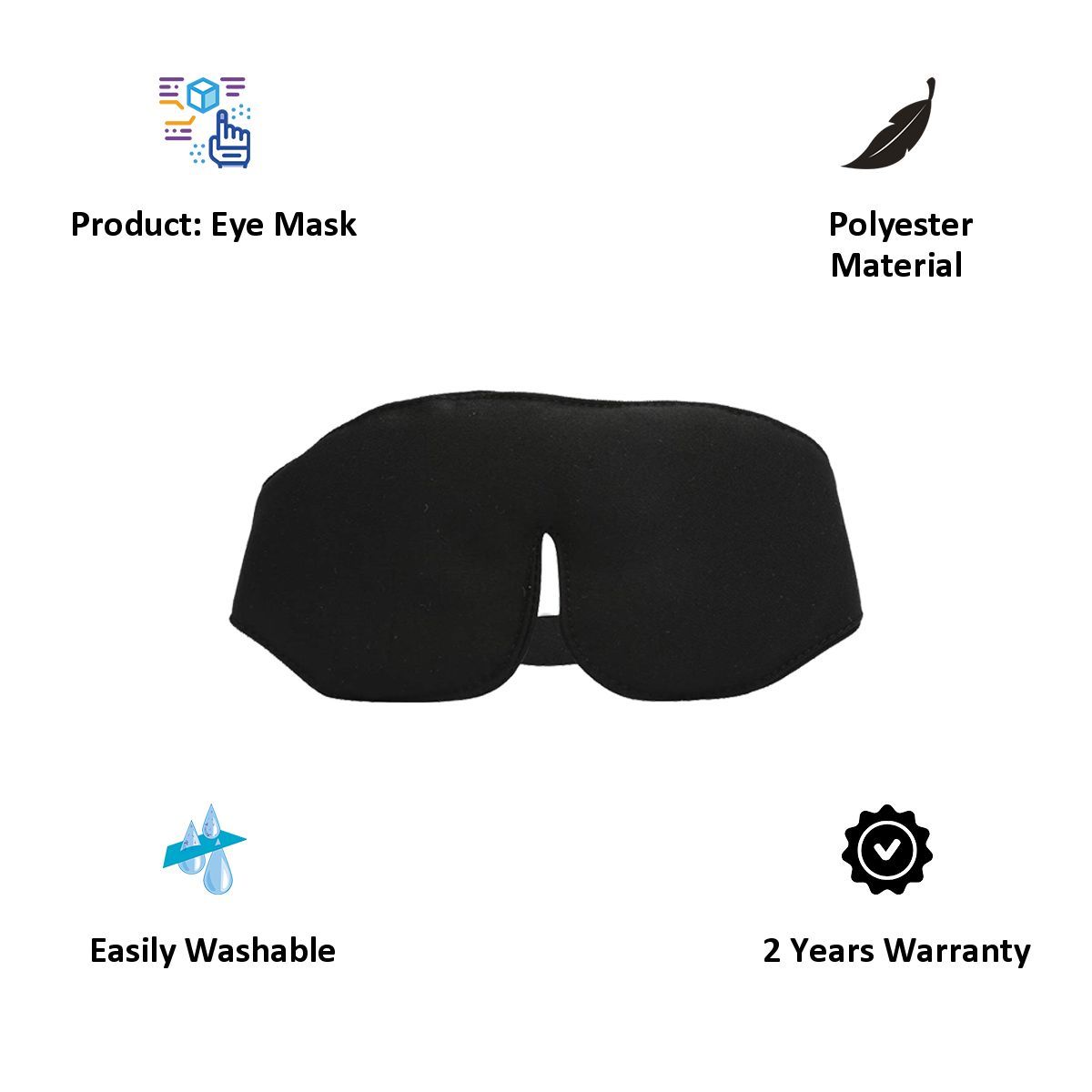 TRAVEL BLUE Extra Soft Sleep Eye Mask (TB-455, Black)_5