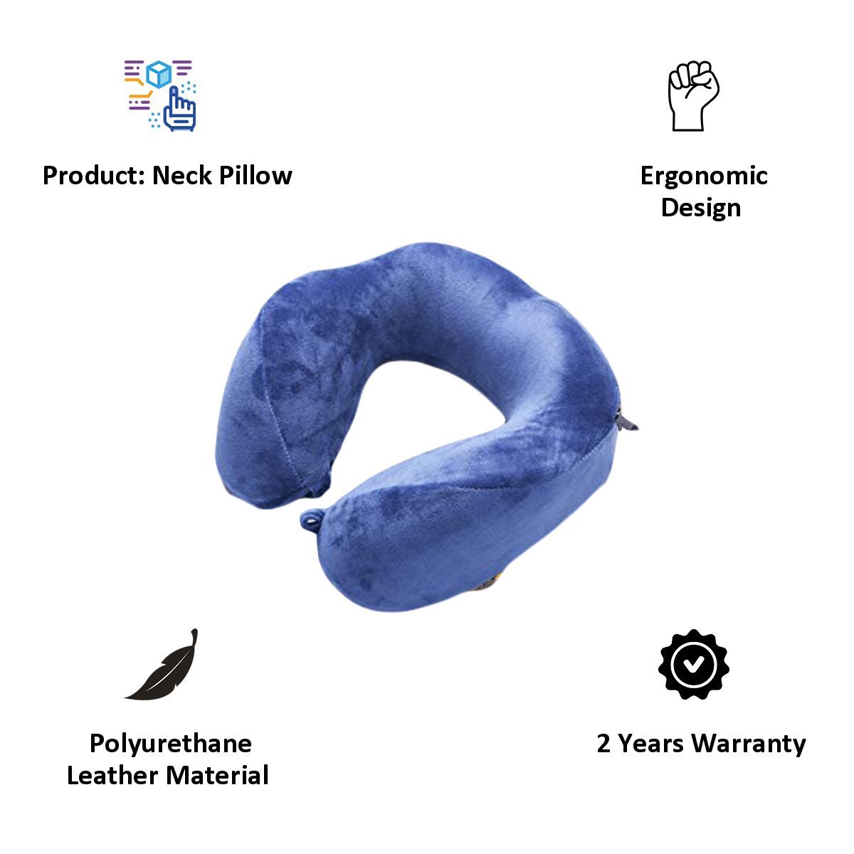 TRAVEL BLUE Ergonomic Hooded Pillow (TB-216, Blue) TRAVEL BLUE Ergonomic Hooded Pillow (TB-216, Blue)_5