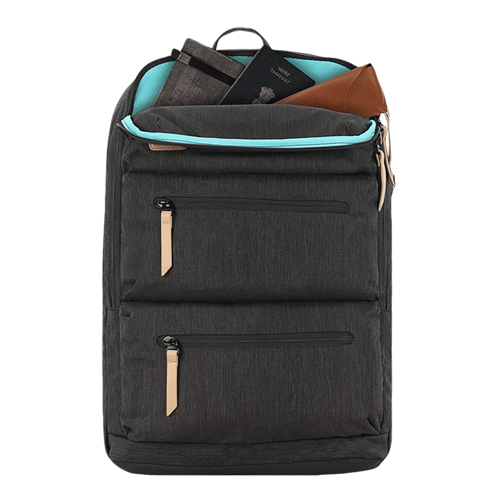 VIP Ride 01 19 Litres Polyester Casual Backpack (3 Front Pockets, BPRID01GRY, Grey)_9