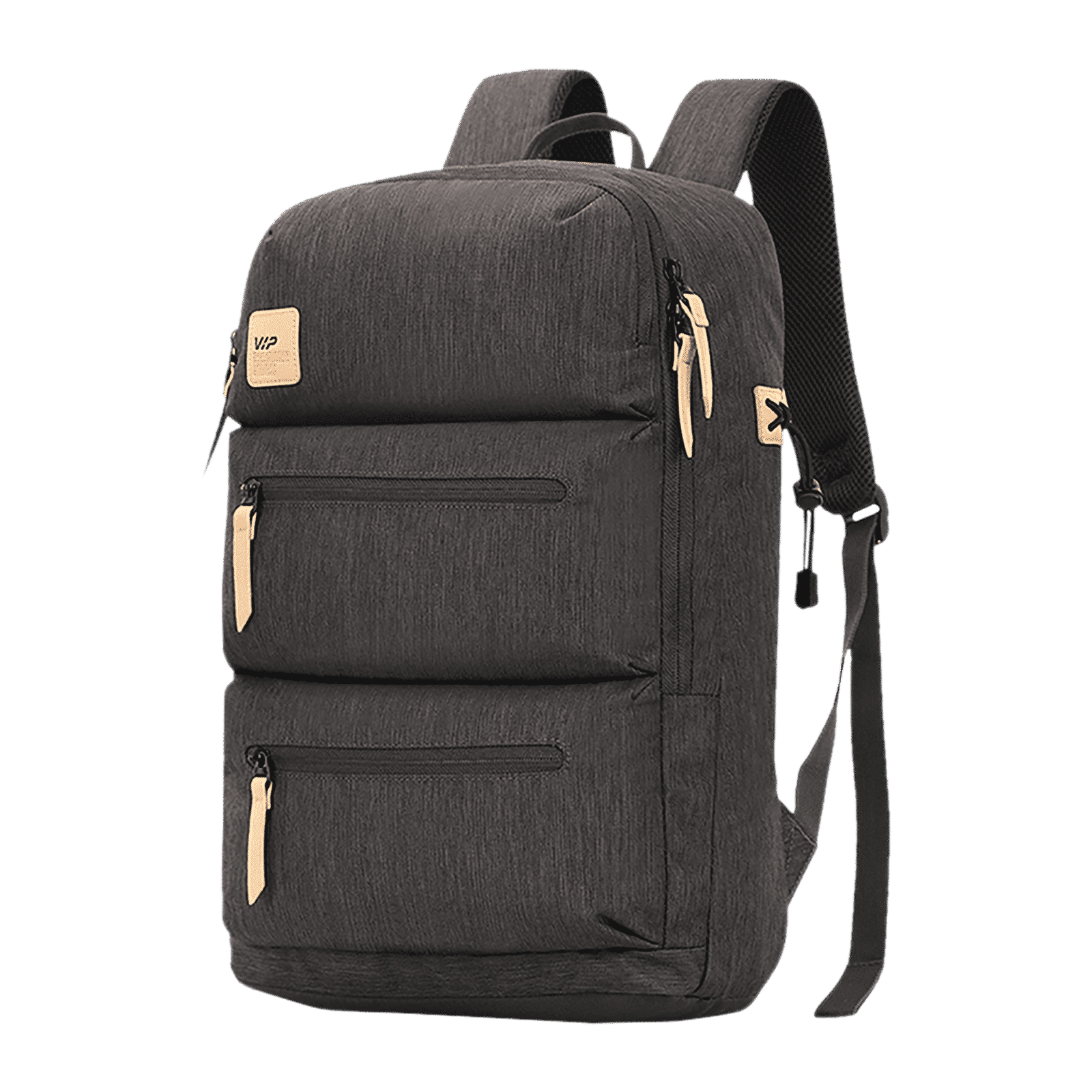 VIP Ride 01 19 Litres Polyester Casual Backpack (3 Front Pockets, BPRID01GRY, Grey)_5
