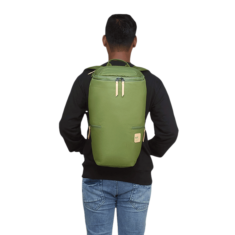 VIP Wander 01 19 Litres Polyester Casual Backpack (3 Pockets, BPWAN01GRN, Green)_8