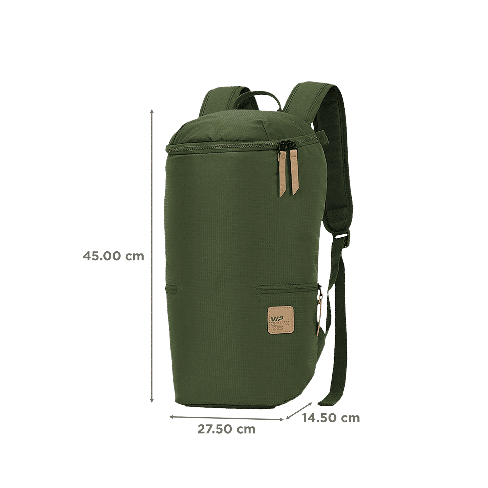 VIP Wander 01 19 Litres Polyester Casual Backpack (3 Pockets, BPWAN01GRN, Green)_3