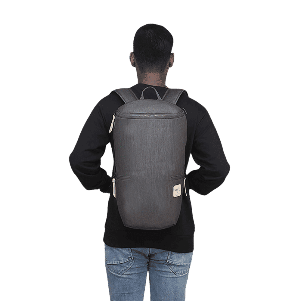 VIP Wander 02 19 Litres Polyester Casual Backpack (3 Pockets, BPWAN02GRY, Grey)_9