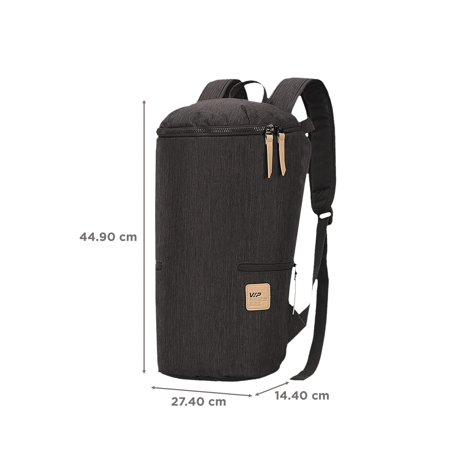 VIP Wander 02 19 Litres Polyester Casual Backpack (3 Pockets, BPWAN02GRY, Grey)_3