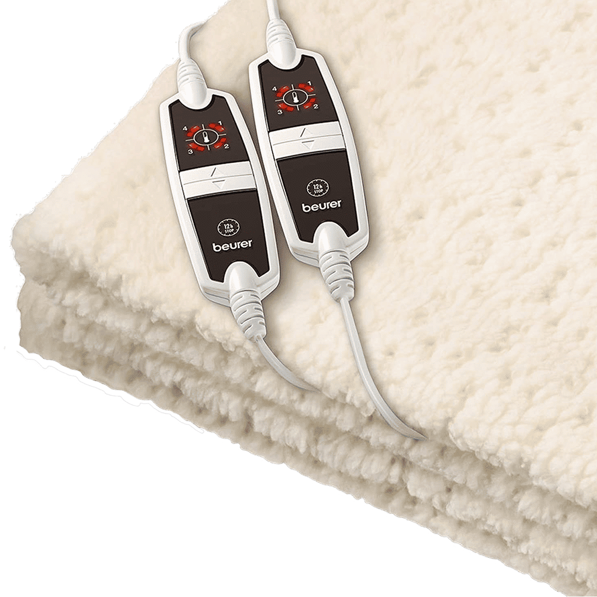 beurer UB 56 Teddy Double Fabric Heated Underblanket (Beurer Safety System, 31902, White)_4