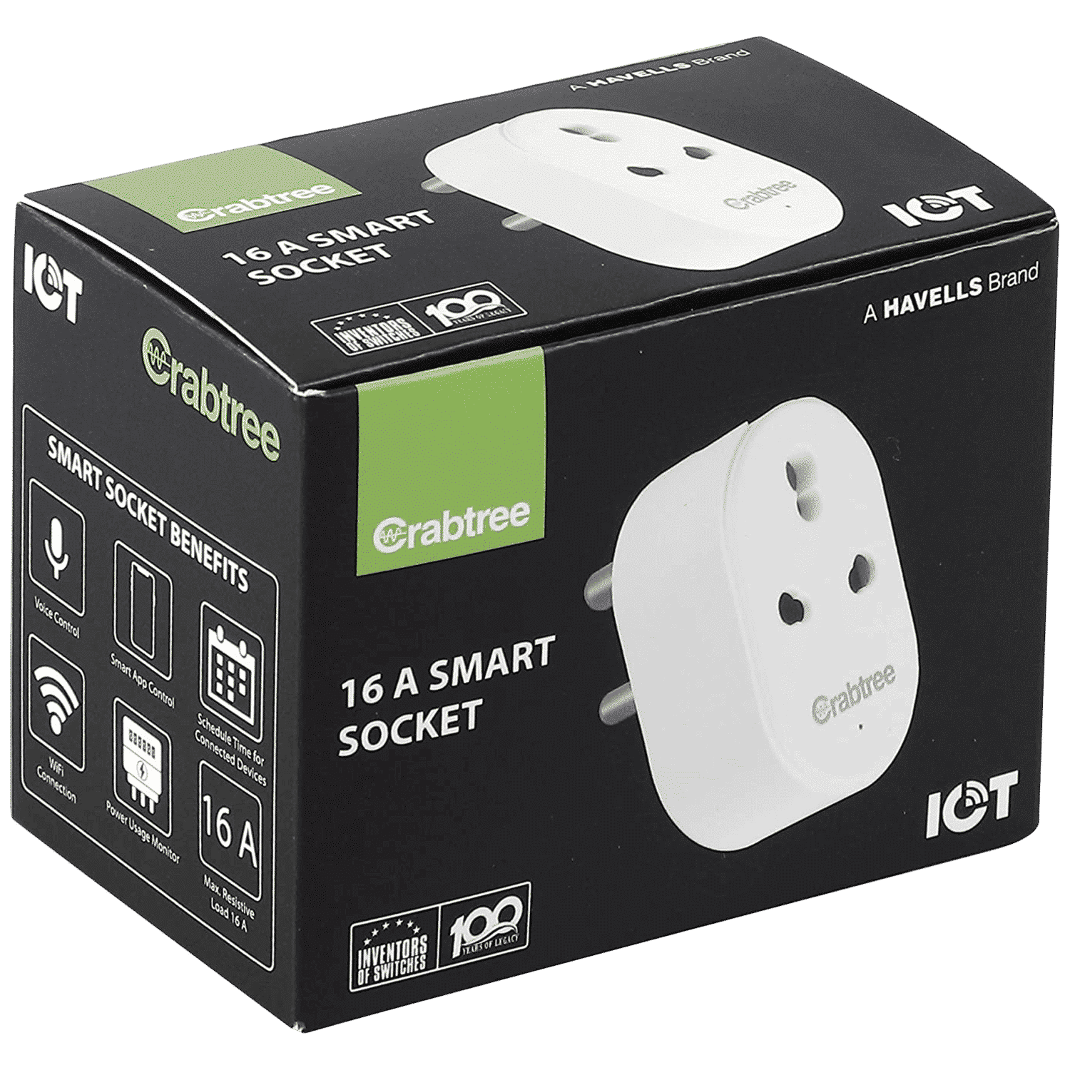 Crabtree Smart Socket for Multi Device Connection (Voice Control Smart Assistance, ACST161600, White) Crabtree Smart Socket for Multi Device Connection (Voice Control Smart Assistance, ACST161600, White)_7