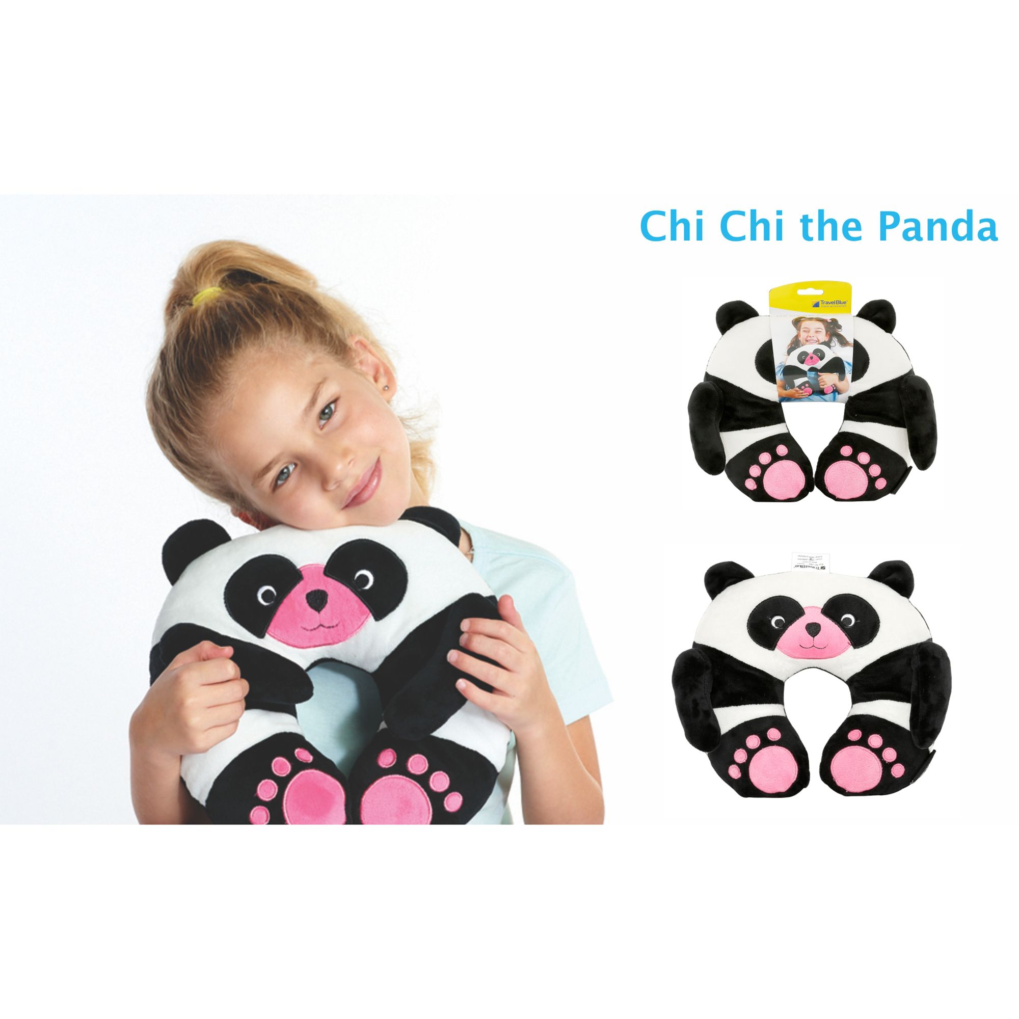 TRAVEL BLUE Chi Chi The Panda Polyester Neck Pillow (Soft and Comfortable, Multicolor)_7