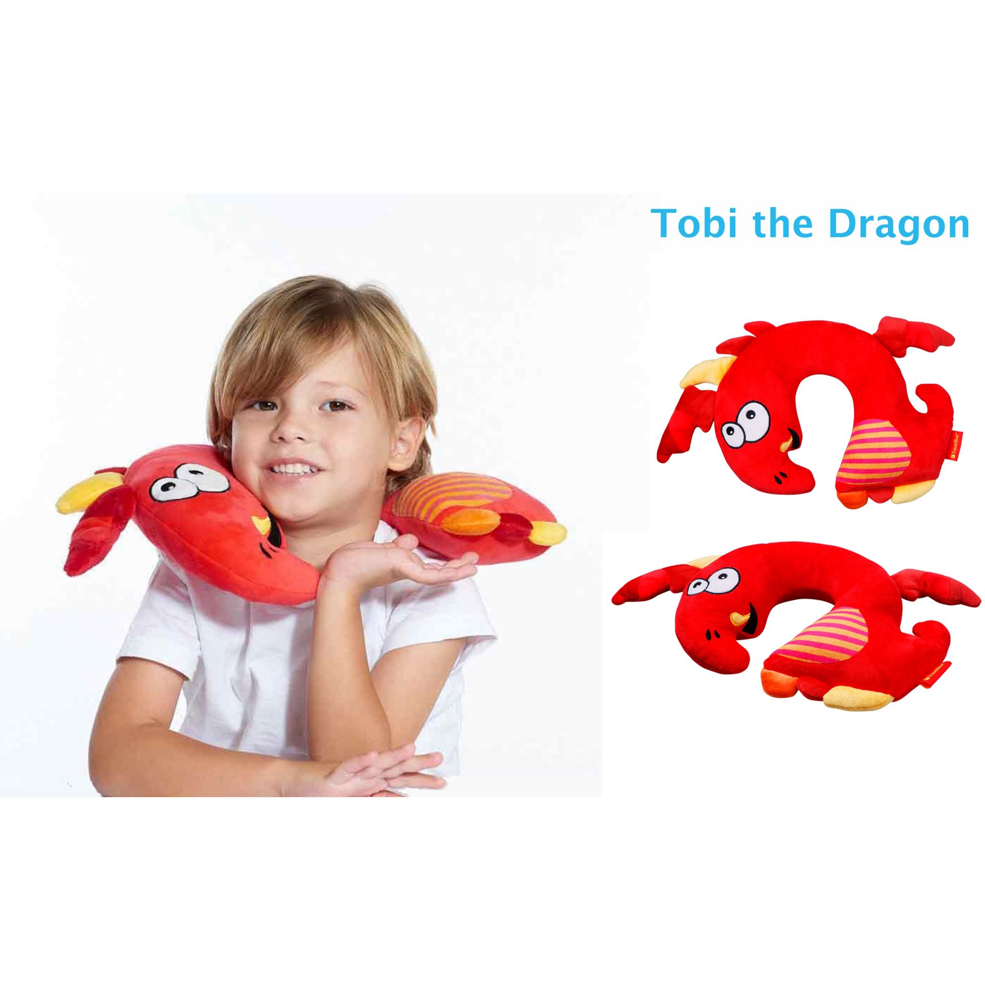 TRAVEL BLUE Tobi The Dragon Polyester Neck Pillow (Soft and Comfortable, Multicolor)_6