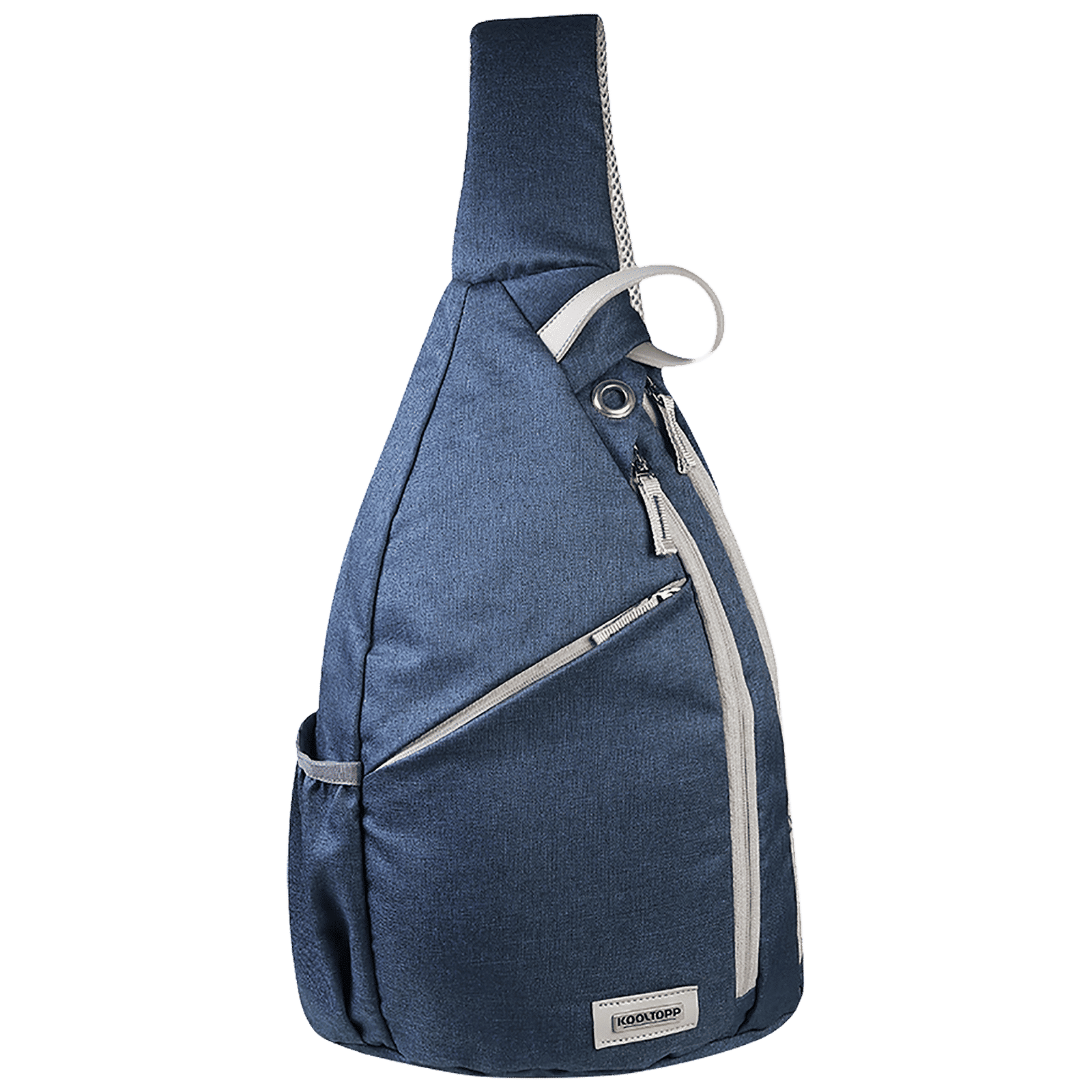 KOOLTOPP Classy Cross Body 13 Litres Polyester Sling Bag (Water Resistant, KT440-04, Blue/Silver)_1