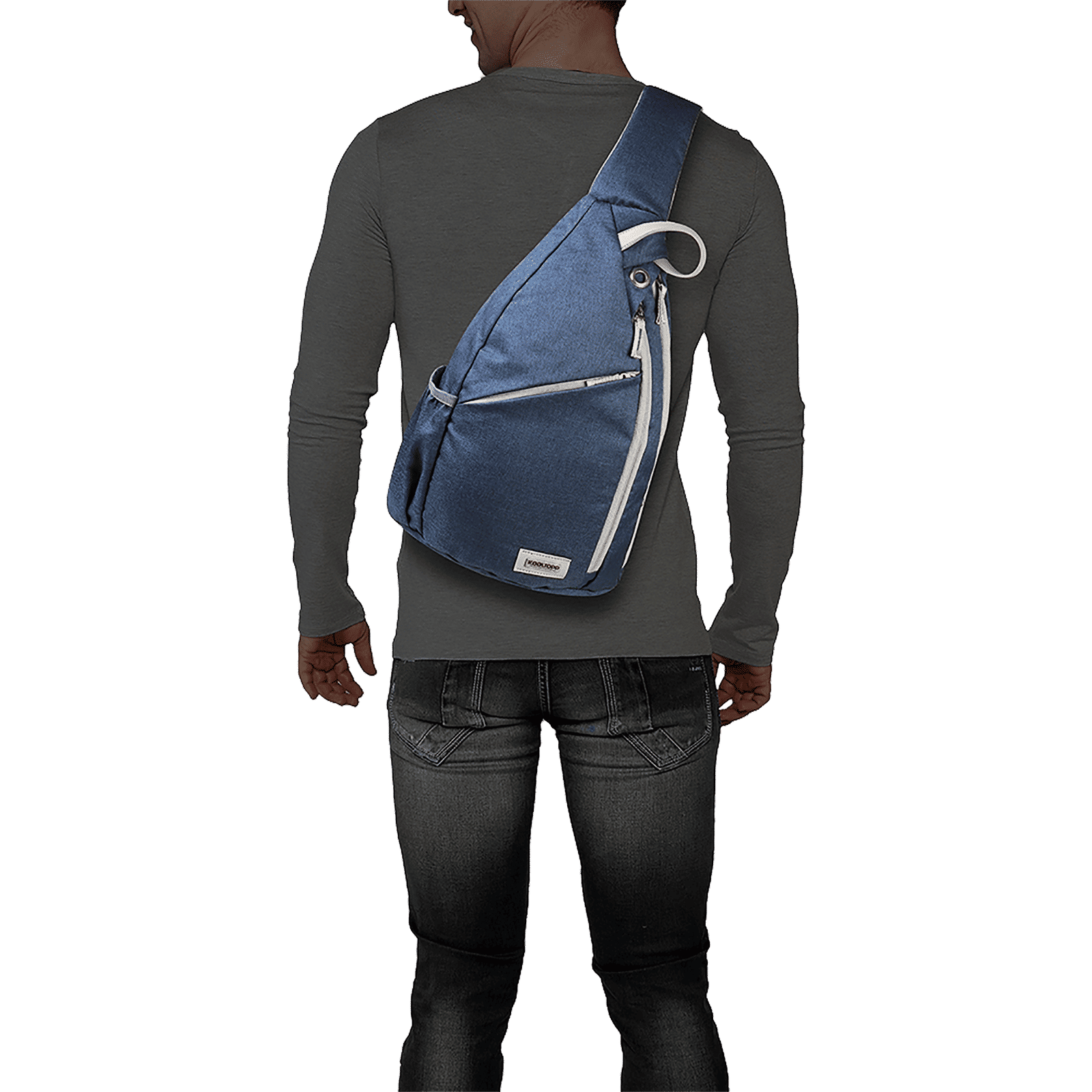 KOOLTOPP Classy Cross Body 13 Litres Polyester Sling Bag (Water Resistant, KT440-04, Blue/Silver)_8