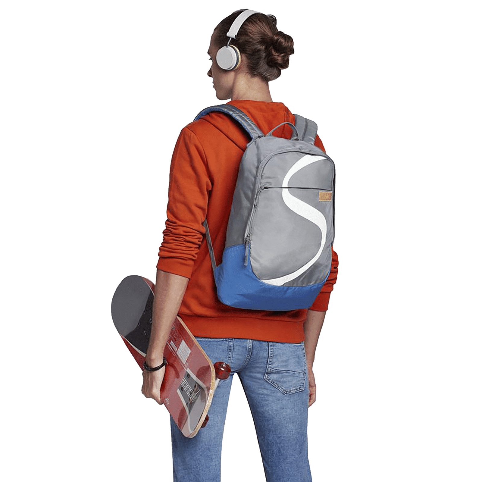 Sky Bags Boho 03 26 Litres Gucci Fabric Backpack (Quick Access Pocket, BPBOH3GRY, Grey)_9