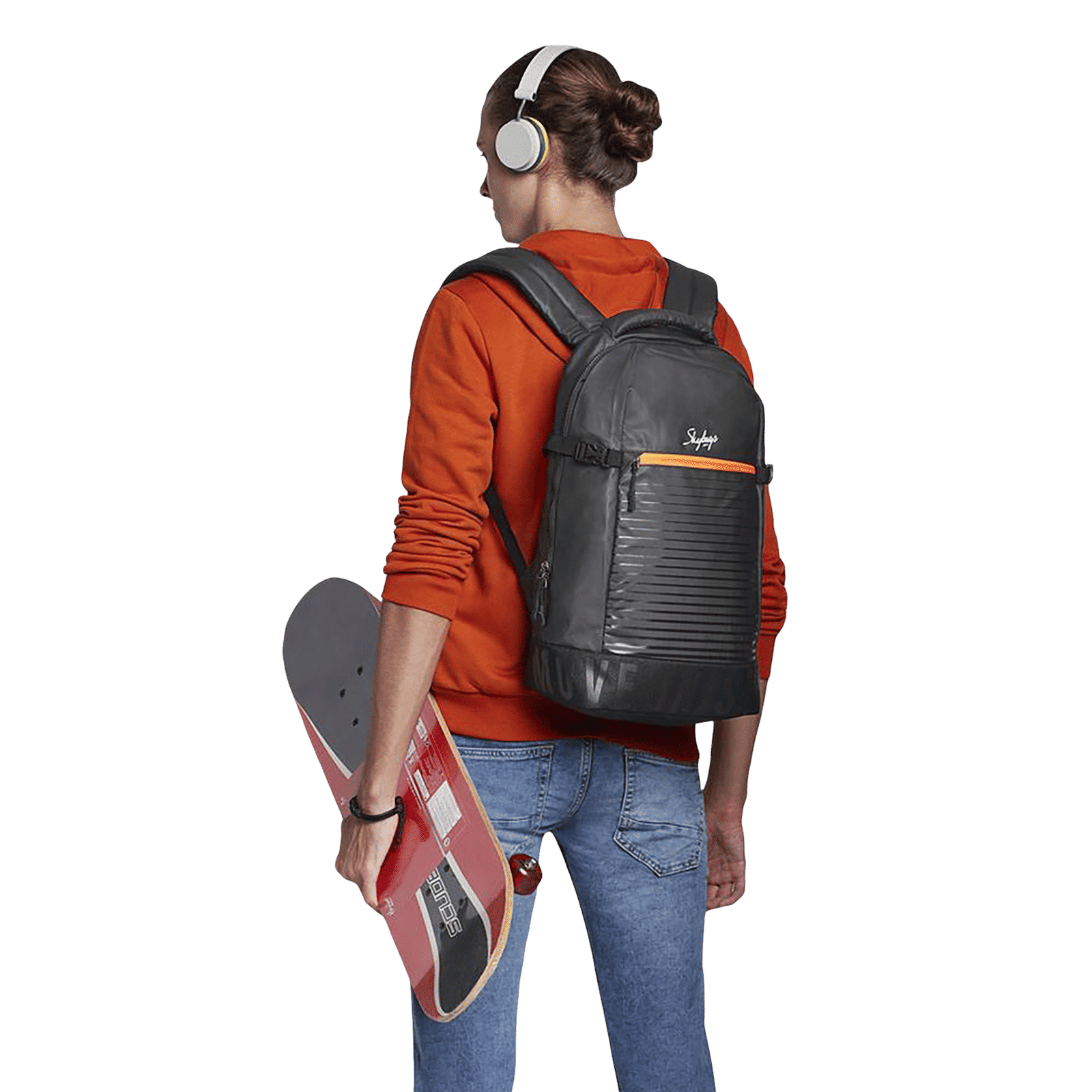 Sky Bags Boho 01 23 Litres Thermoplastic Elastomers Backpack (Rain Cover, BPBOH1RBLK, Black)_10