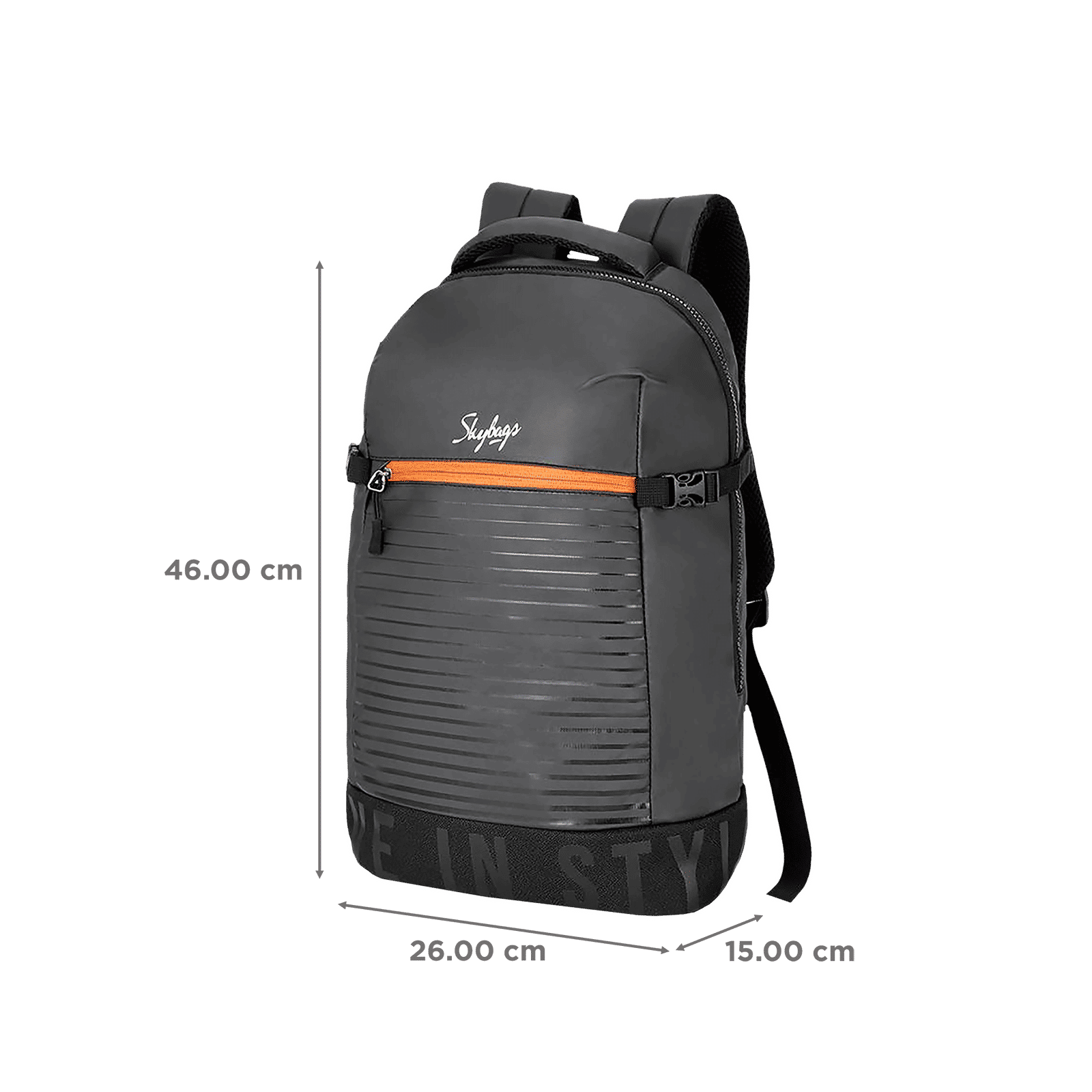 Sky Bags Boho 01 23 Litres Thermoplastic Elastomers Backpack (Rain Cover, BPBOH1RBLK, Black)_3