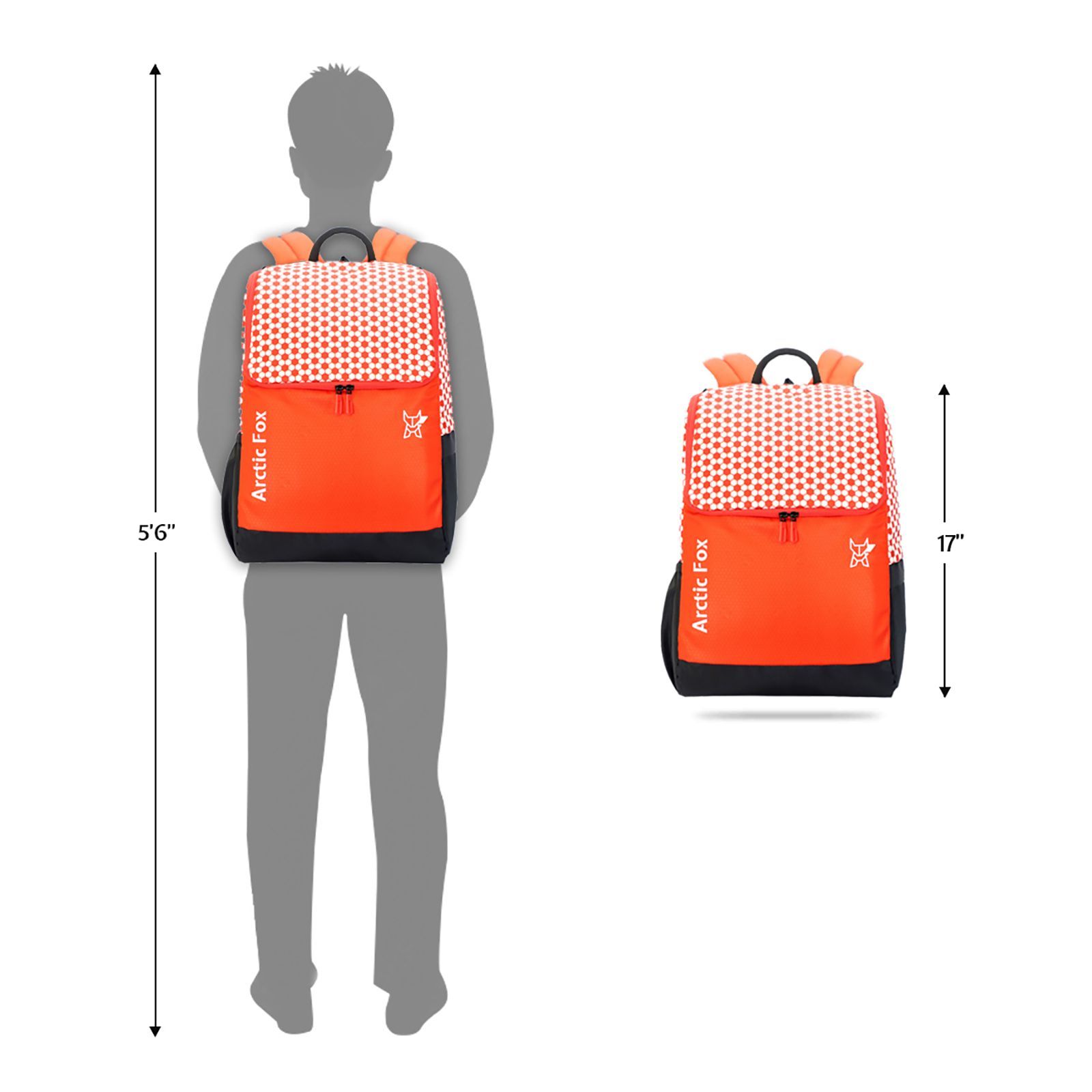 Arctic Fox Goal 20 Litres Polyester Backpack (SBS Branded Zippers, FJUBPKFIRON050020, Fiery Red)_8