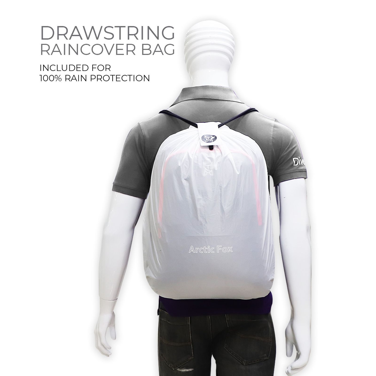 Arctic Fox Mushroom 36 Litres PU Coated Polyester Backpack (2 Spacious Compartments, FJUBPKSPTON057036, Seaport)_5