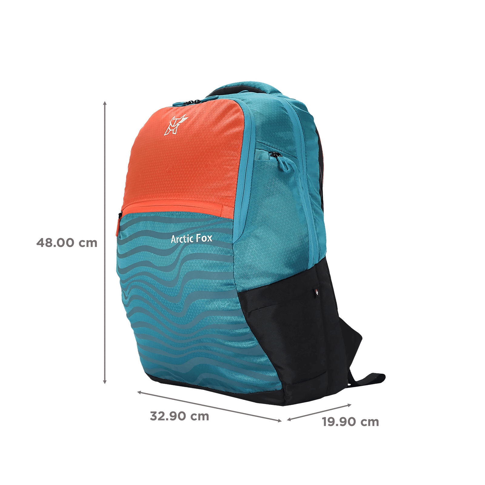 Arctic Fox Drift 32 Litres PU Coated Polyester Backpack (2 Spacious Compartments, FTEBPKHCRON064032, Hot Coral)_3