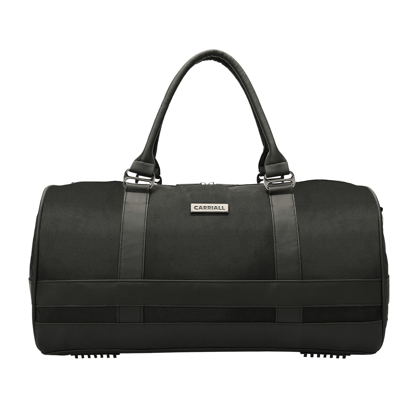Carriall Astute Matte Finish Fabric Duffle Bag (Detachable Shoulder Strap, CADBASS01, Black)_1