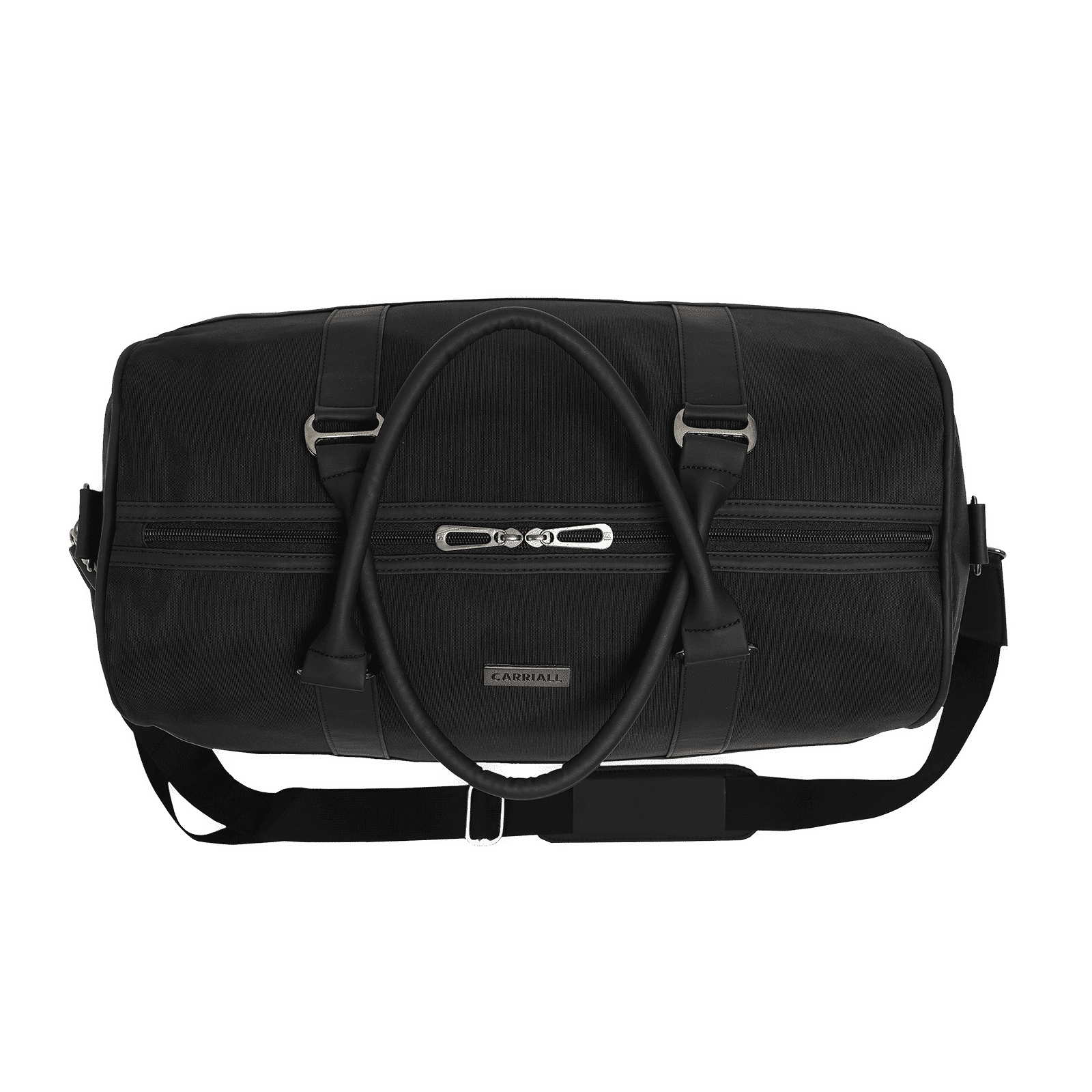 Carriall Astute Matte Finish Fabric Duffle Bag (Detachable Shoulder Strap, CADBASS01, Black)_6